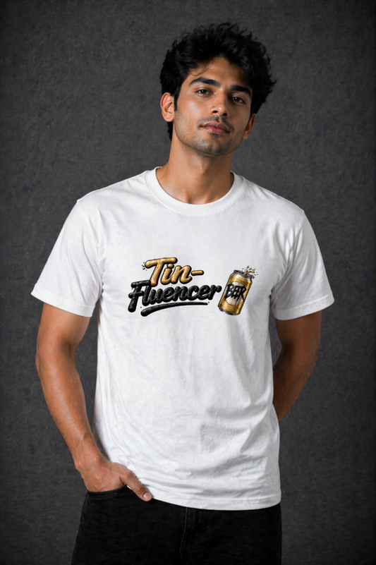 Tin-Fluencer Round Neck Graphic Tee | The Fifth Thread