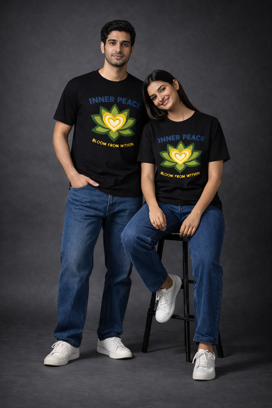 Inner Peace Round Neck Graphic Tee | The Fifth Thread