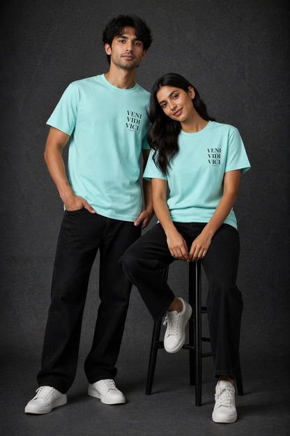 Veni Vidi Vici Round Neck Graphic Tee | The Fifth Thread
