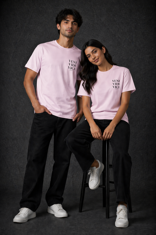 Veni Vidi Vici Round Neck Graphic Tee | The Fifth Thread