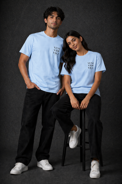 Veni Vidi Vici Round Neck Graphic Tee | The Fifth Thread
