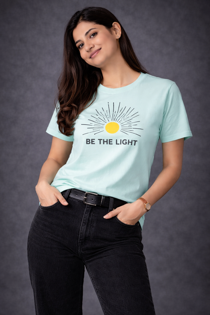 Be The Light Round Neck Graphic Tee | The Fifth Thread