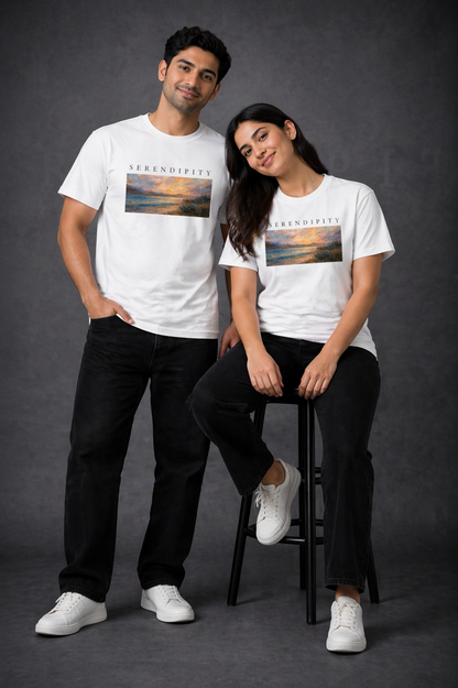 Serendipity Round Neck Graphic Tee | The Fifth Thread