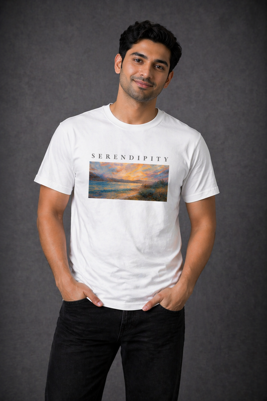 Serendipity Round Neck Graphic Tee | The Fifth Thread