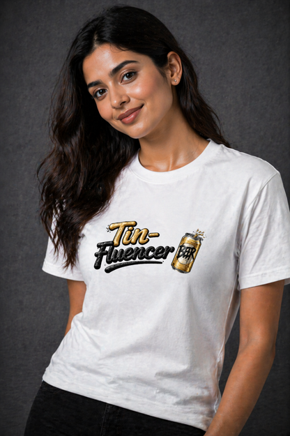 Tin-Fluencer Round Neck Graphic Tee | The Fifth Thread