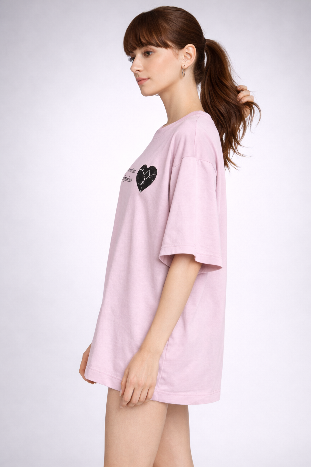 Sculpted Heart Oversized Graphic Tee | The Fifth Thread