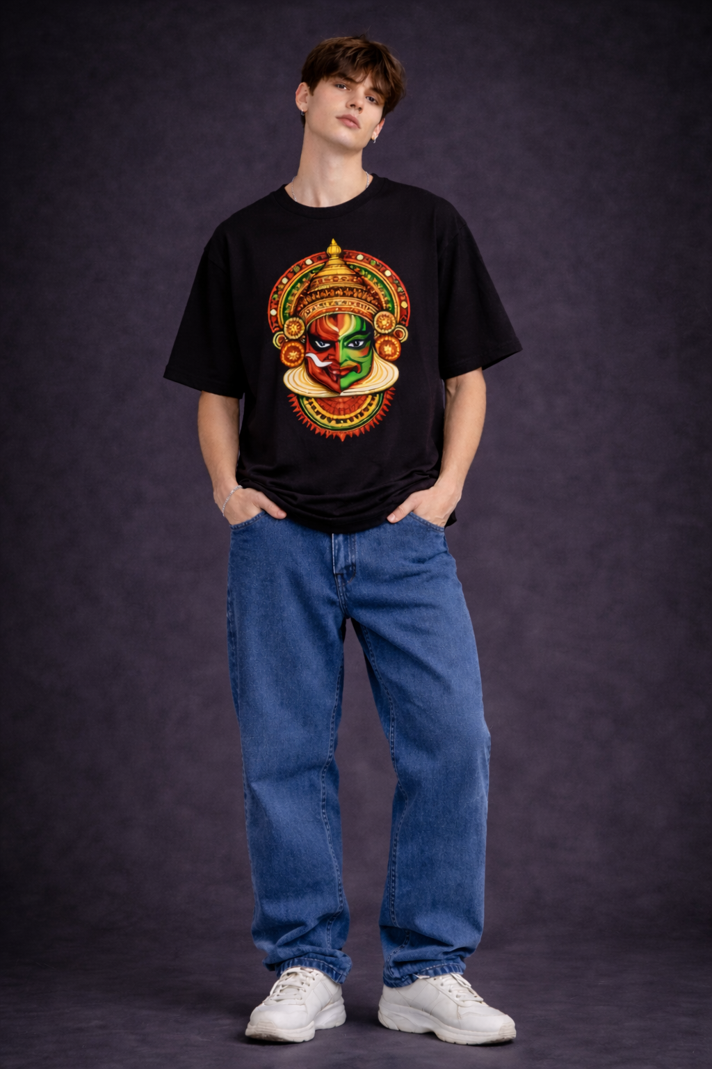 Sacred Divide Oversized Graphic Tee | The Fifth Thread