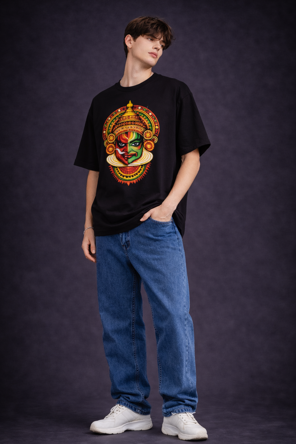 Sacred Divide Oversized Graphic Tee | The Fifth Thread