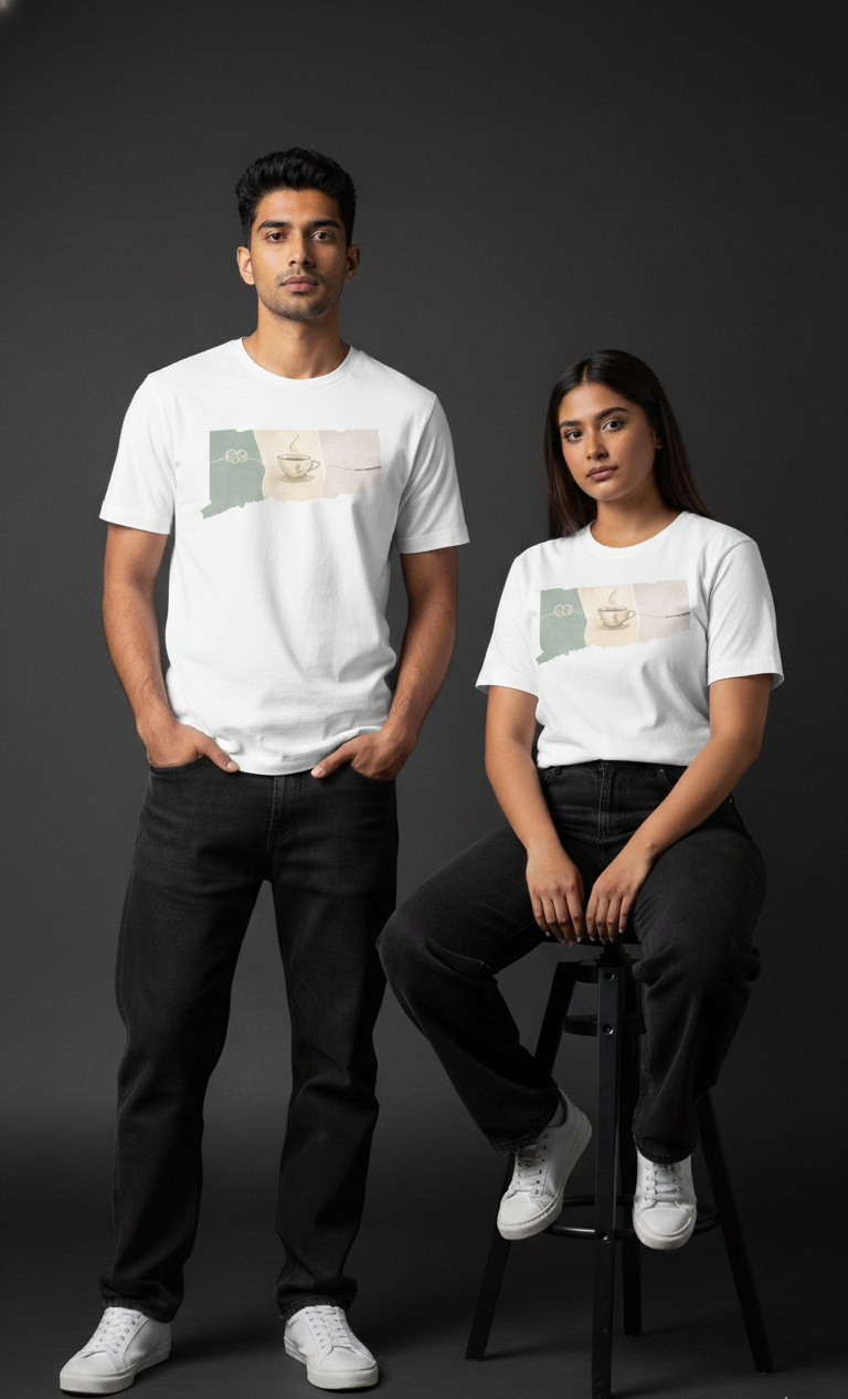 Connectivity Round Neck Graphic Tee | The Fifth Thread