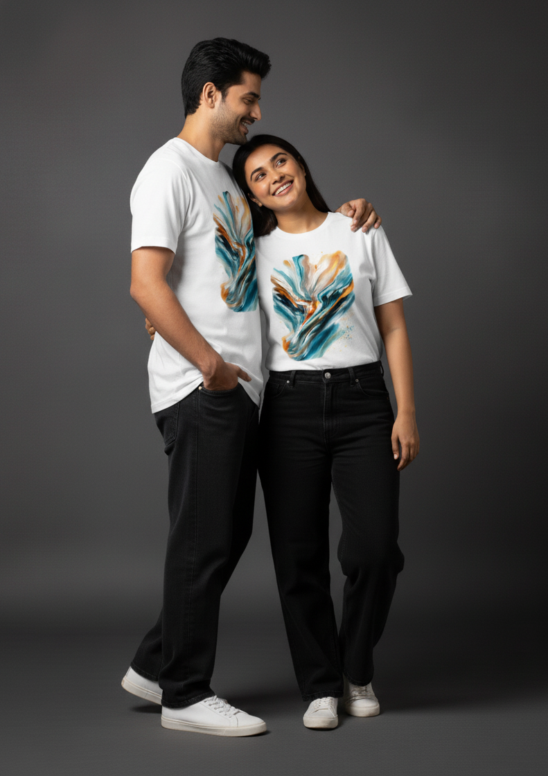 Artflow Round Neck Graphic Tee | The Fifth Thread