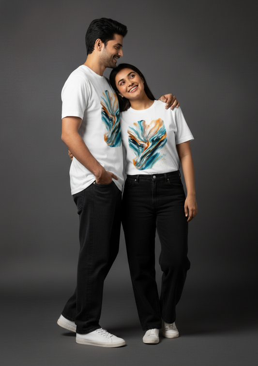 Artflow Round Neck Graphic Tee | The Fifth Thread