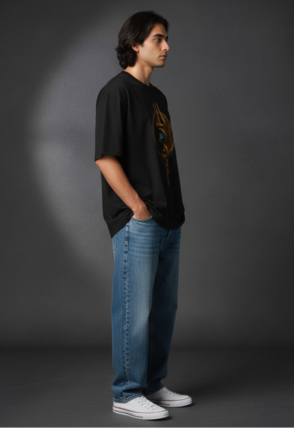 Trinetra Energy Spiritual Oversized Tee | The Fifth Thread