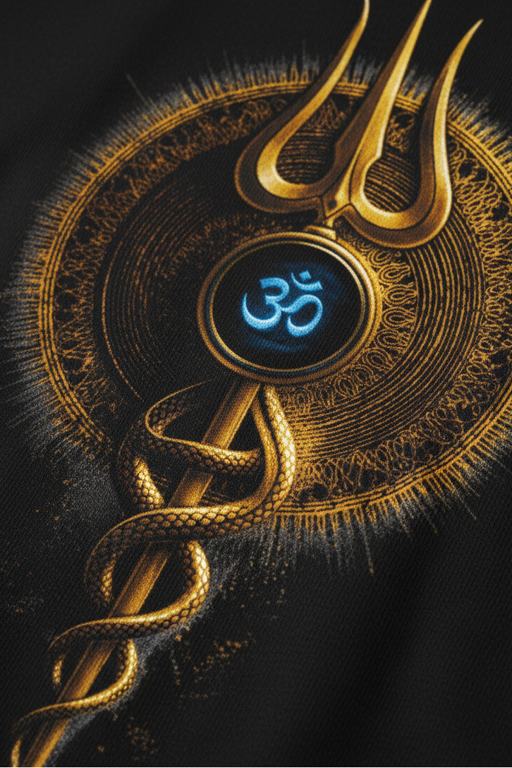 Trinetra Energy Spiritual Oversized Tee | The Fifth Thread