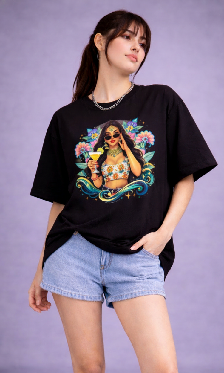 Sundown Maharani Oversized Graphic Tee | The Fifth Thread