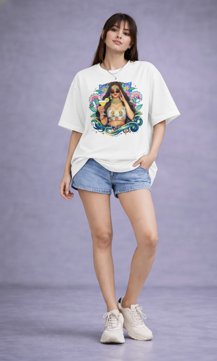Sundown Maharani Oversized Graphic Tee | The Fifth Thread