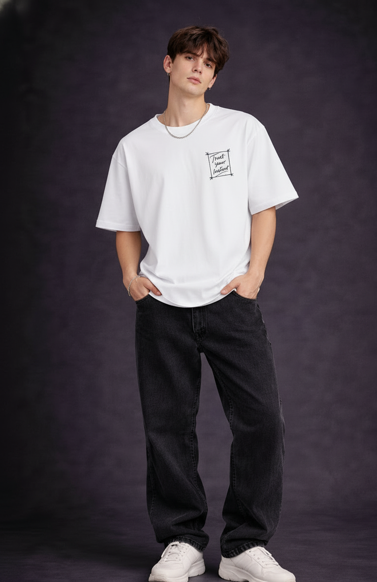 Trust Instinct Oversized Graphic Tee | The Fifth Thread