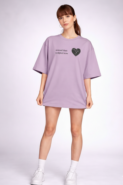 Sculpted Heart Oversized Graphic Tee | The Fifth Thread